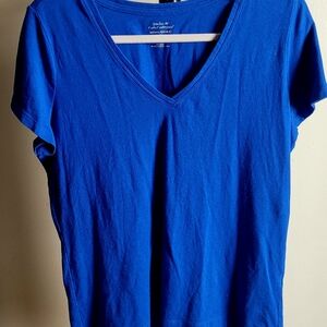Banana Republic Timeless Short-Sleeve V-Neck Tee in Royal Blue